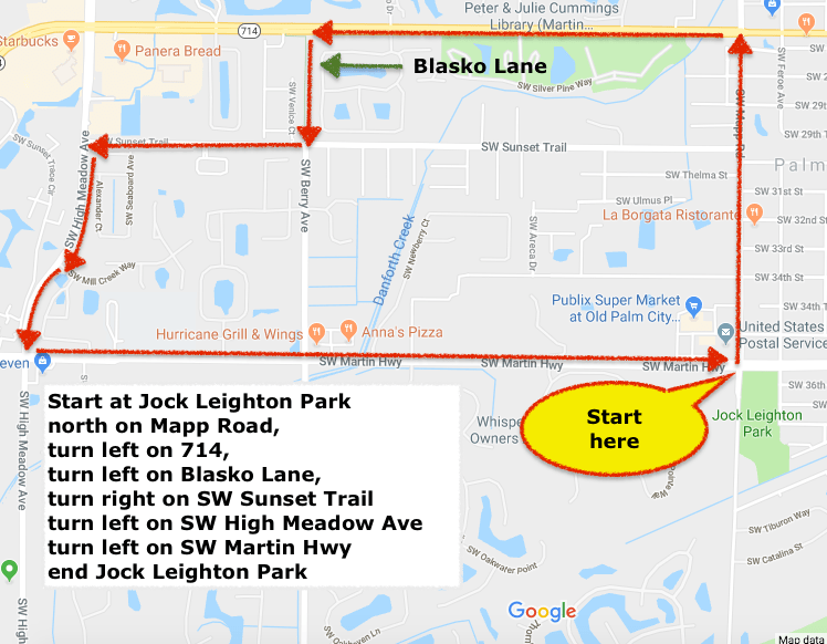 Jock Leighton Park 5-Mile Loop Map