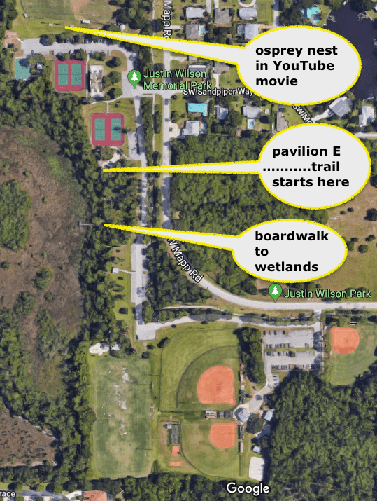 Justin Memorial Park Wetlands Trail Map